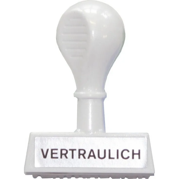 WEDO Lagertextstempel, VERTRAULICH, ergonomischer Griff, ca. 45 mm Abdruckbreite