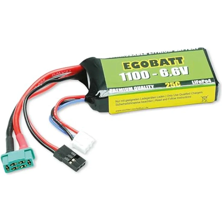 Pichler Modellbau-Akkupack (Life) 6.6 V 1100 mAh, 2 Zellen, 25 C, Softcase für JR und MPX, hohe Belastbarkeit