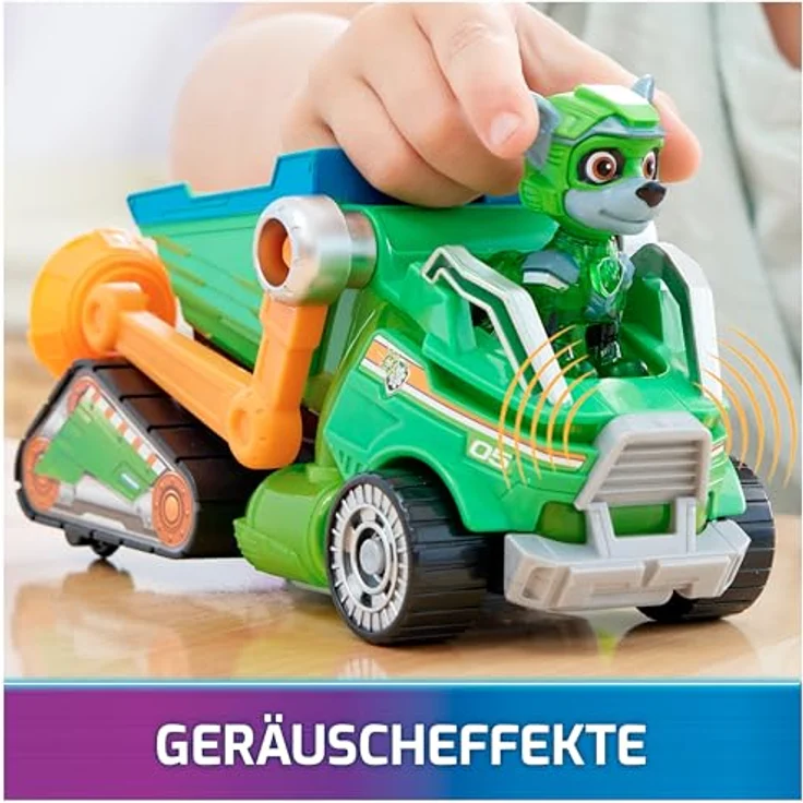 Spin Master PAW Patrol: Der Mighty Kinofilm Rocky Superhelden-Basis-Fahrzeug mit Mülltransporter, Licht- und Geräuscheffekten, Spielzeug für Kinder ab 3 Jahren – Bild 4