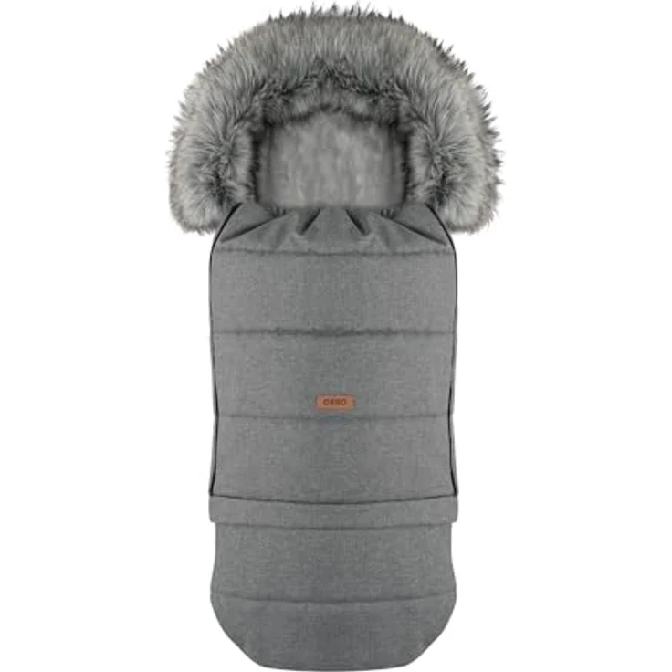 Goldkids - Winter Fußsack für Kinderwagen Babyschale Schlittensack - wasserdicht Baby Fußsack Kuschelsack Winterfußsack 115/85 cm x 50 cm - Grau – Bild 1