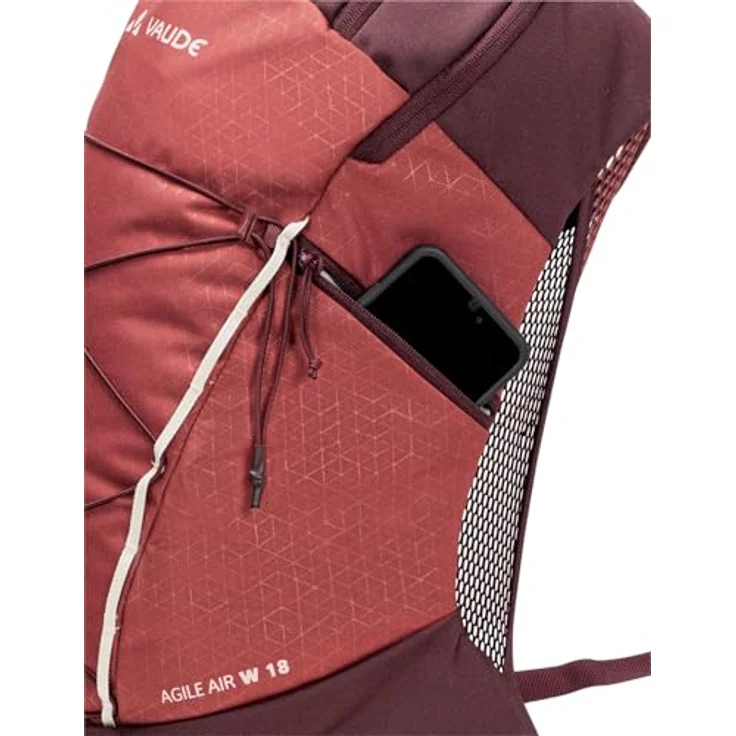 VAUDE Women's Agile Air 18, Wanderrucksack mit Aeroflex-3D Rückensystem, ErgoShape-Women Schultergurten, in redeva – Bild 7