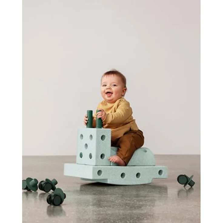 Modu 14 tlg. Baukasten Starter-Set Curiosity, altersweise motorische Förderung für Kinder von 0-6 Jahren, Ocean Mint / Forest Green – Bild 5
