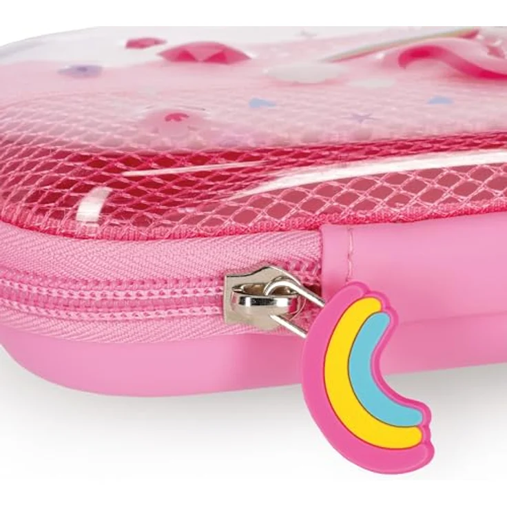 Legami Wonderwow Federmäppchen Unicorn, 2 Fächer, Stifthalter, Innenfach mit Netzstoff, Reißverschluss, 23 x 11 x 5 cm – Bild 5