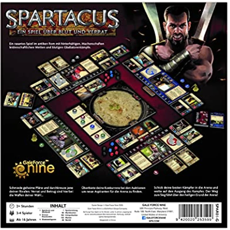 Gale Force Nine Spartacus Ein Spiel Uber Blutt Und Verrat, Brettspiel – Bild 2