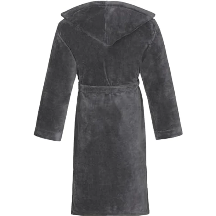 Bugatti Bademantel Herren Kapuze Roberto, Microfaser, graphit, 50% Baumwolle, 50% Polyester – Bild 2