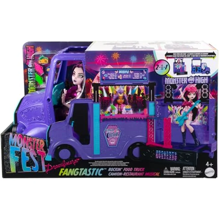 MonsterHigh™ Puppen Fahrzeug Monster High Fangtastic Food-Truck Spielset mit Puppe Draculaura – Bild 6