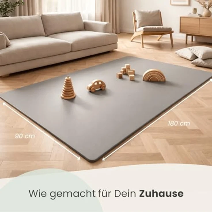 LittleTom Puzzlematte für Kinder – 18-teilig, 30x30 cm, TÜV-geprüfte Krabbelmatte in modernen Pastelltönen, beidseitig verwendbar, wasserfest und hautfreundlich – Bild 8