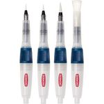 Derwent Push Button Waterbrush Assorted Set, Pinsel in verschiedenen Farben, ein Size