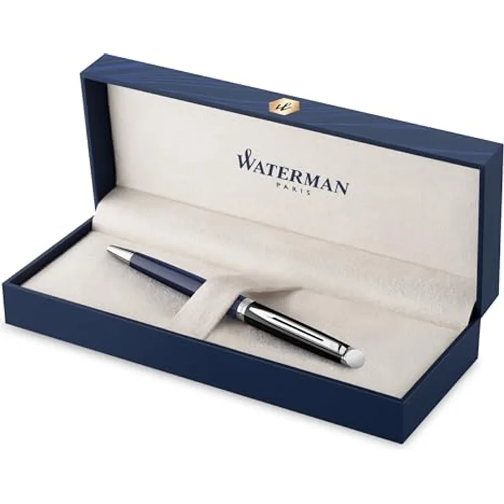 Waterman Hemisphere Colour Blocking, Kugelschreiber mit palladiumbeschichteter Verkleidung, dunkelblau
