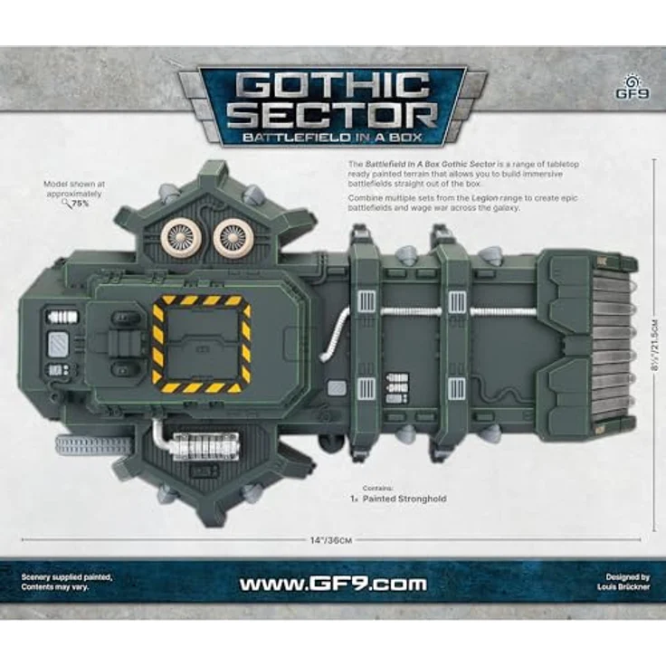 Gale Force Nine Gothic Sector: Legion Stronghold, vollständig bemalte Festung für futuristische Schlachtfelder, 1 Stück – Bild 3