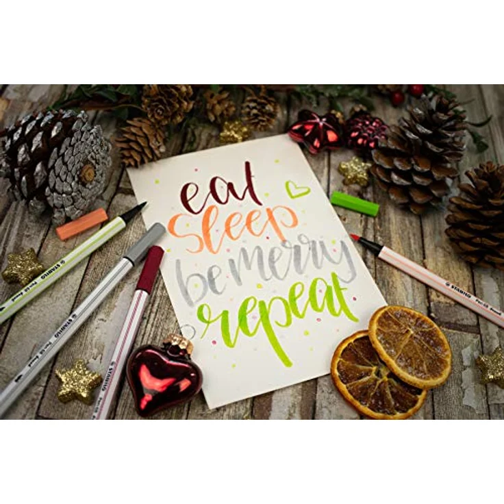 Stabila Faserstift Smaragdgrün 68/36, Hochwertiger Filzstift mit Pinselspitze für Handlettering, umweltfreundlich – Bild 6