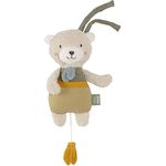 Fehn Mini-Spieluhr Bär fehnNATUR – Kuscheltier & Einschlafhilfe mit Baumwolle (kbA) – Melodie „Schuberts Wiegenlied“ beruhigt in jeder Situation – für zuhause & unterwegs – für Babys & Kleinkinder