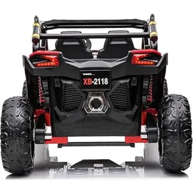 ES-Toys Elektro-Kinderquad Kinder Elektrofahrzeug Com 18, Zweisitzer, EVA-Reifen, Bluetooth, Allrad, in Blau – Bild 3