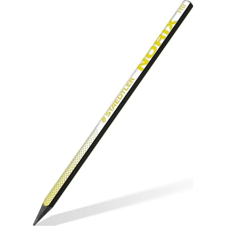 STAEDTLER NORIX 181 Bleistift, HB, hergestellt aus upgecyceltem Holz, Blisterkarte gelb mit 2 Bleistiften, Radierer und Einzelspitzdose – Bild 2