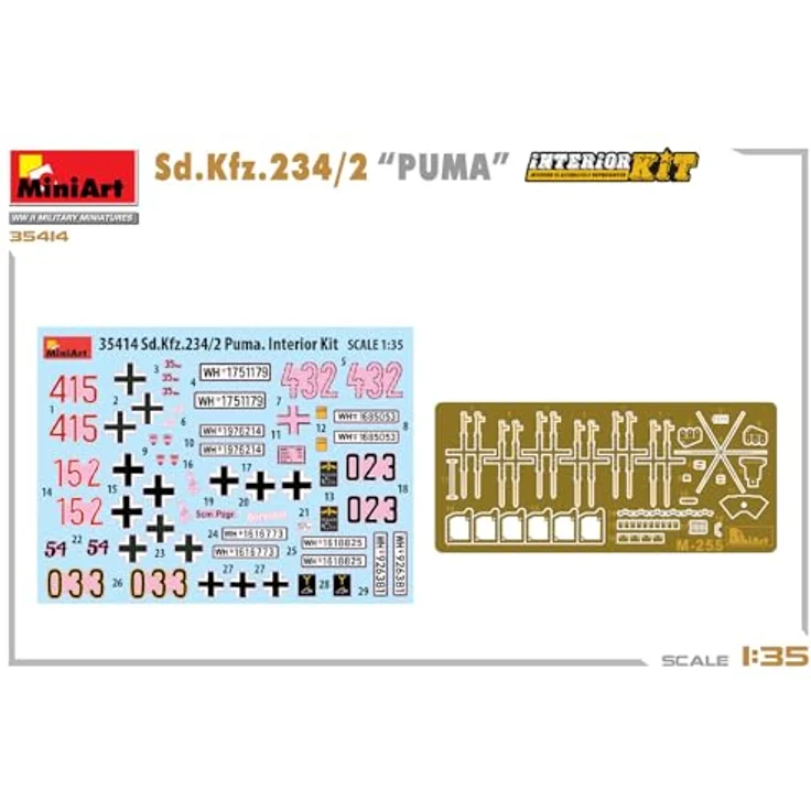 Other 1:35 Sd.Kfz.234/2 Puma Interior Kit, detailliertes Modellfahrzeug mit beweglichen Kettengliedern und mehreren Varianten – Bild 6