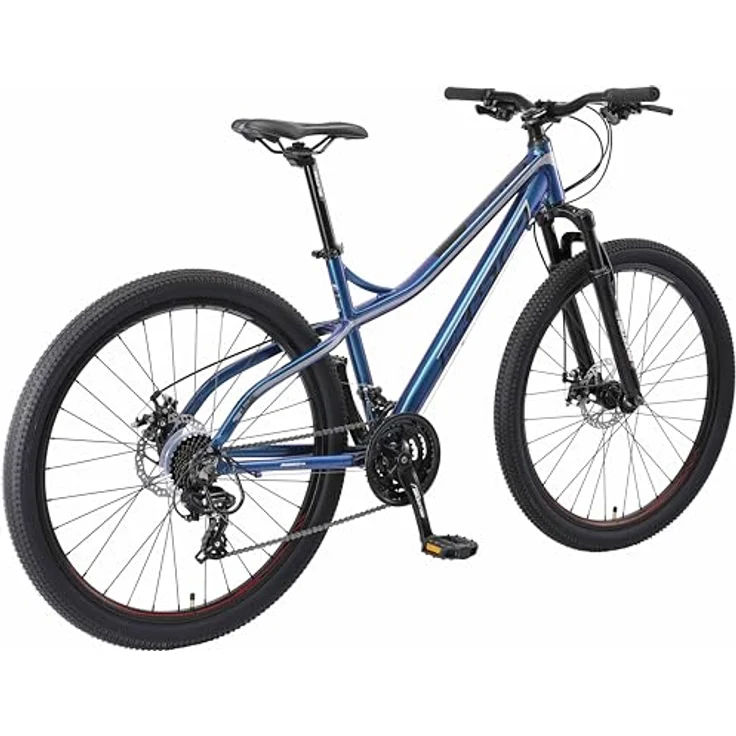 BIKESTAR Hardtail Aluminium Mountainbike 27. 5 Zoll, 21 Gang Shimano Schaltung mit Scheibenbremse | 17 Zoll Rahmen MTB Erwachsenen- und Jugendfahrrad | Blau – Bild 4