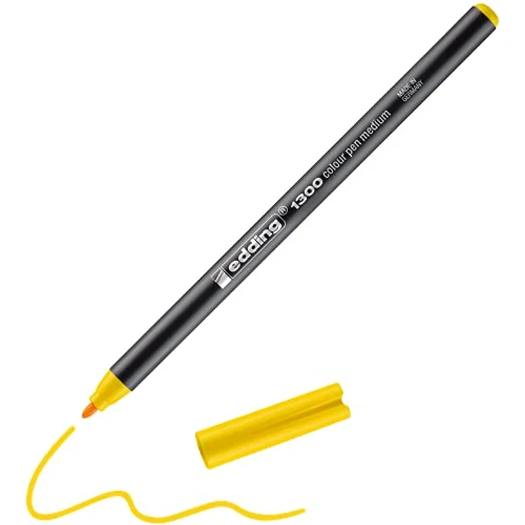 edding 1300 Fasermaler, gelb, 2 mm Rundspitze, ideal für Schule, Mandala und Bullet Journal – Bild 1