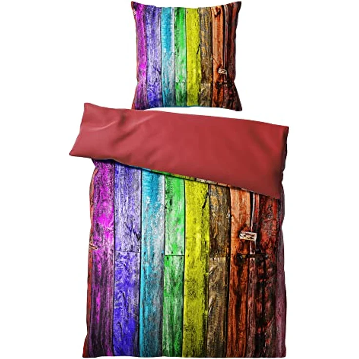 Sanilo® Bettwäsche 135x200 cm, 100% feinste Baumwolle, Rainbow, Oeko-TEX Zertifiziert – Bild 3
