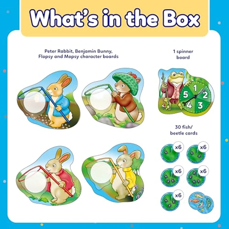 Orchard Peter Rabbit Fish & Count, Angel- und Zählspiel mit Drehpfeil und Karten-Zuordnung für Kinder ab 3 Jahren – Bild 2