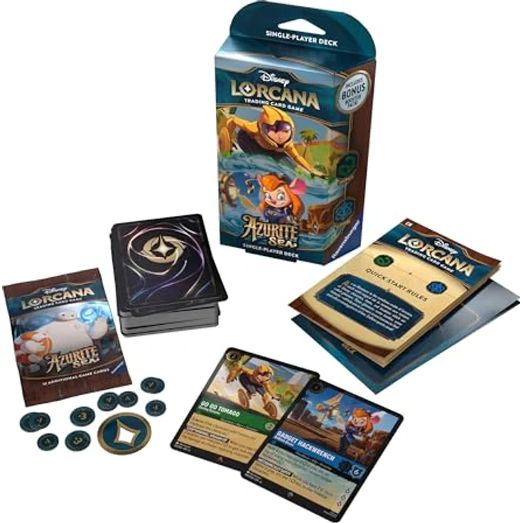 Ravensburger Disney Lorcana Trading Card Game: Azurite Sea - Emerald and Sapphire Deck (Englisch) – Bild 1