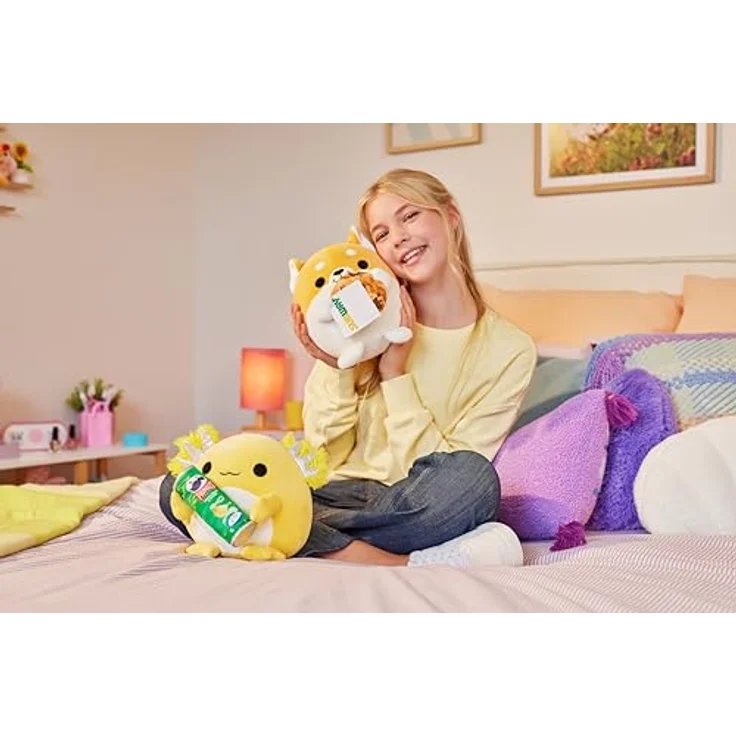 ZURU Snackles Serie 2, 20 cm Snackle (Leon) mit lizenziertem Snackmarken-Accessoire, kuschelig-weiches Plüschspielzeug – Bild 5