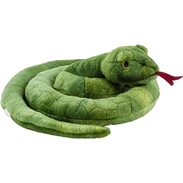 Teddys Rothenburg Kuscheltier Schlange grün 90 cm Plüschschlange maschinenwaschbar bis 30° C – Bild 1