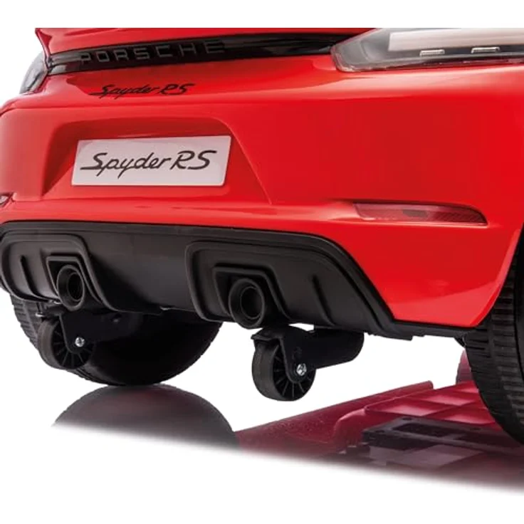 Injusa Porsche Spyder 12V Elektroauto für Kinder ab 3 Jahren, Luxuskinderauto in Rot mit Licht & Sound – Bild 9