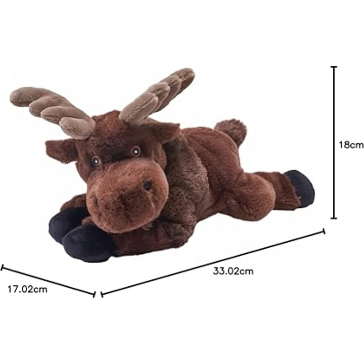 Wild Republic Ecokins Elch, Kuscheltier aus Stoff, Nachhaltiges Spielzeug, Baby Geschenk zur Geburt von Jungen und Mädchen, Stofftier 30 cm – Bild 2