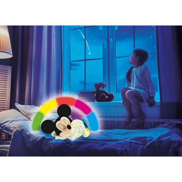 Clementoni® Plüschfigur Disney Baby, Schlafender Baby Mickey mit Licht und Sound, Made in Europe – Bild 6