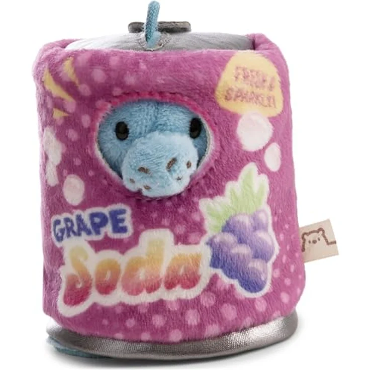 NICI Kuscheltier Seekuh Wilbur 8cm, Plüschfigur mit Trauben- und Soda-Dosen-Kostüm, 3-in-1 Sammelset – Bild 1