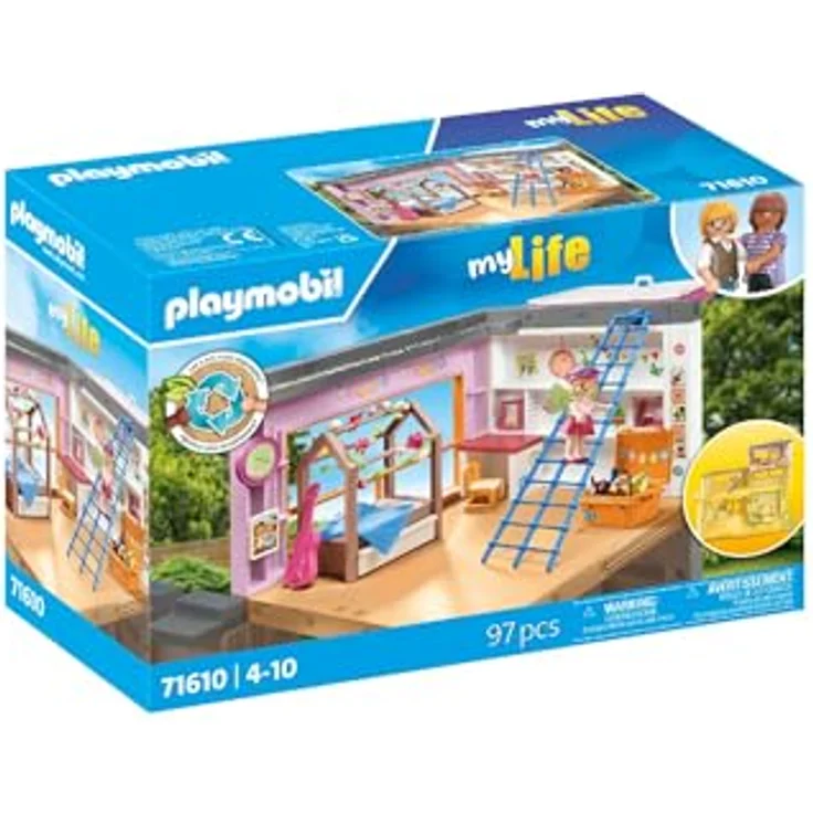 Playmobil® Kinderzimmer (71610), myLife Konstruktions-Spielset, (97 St), Made in Europe – Bild 2