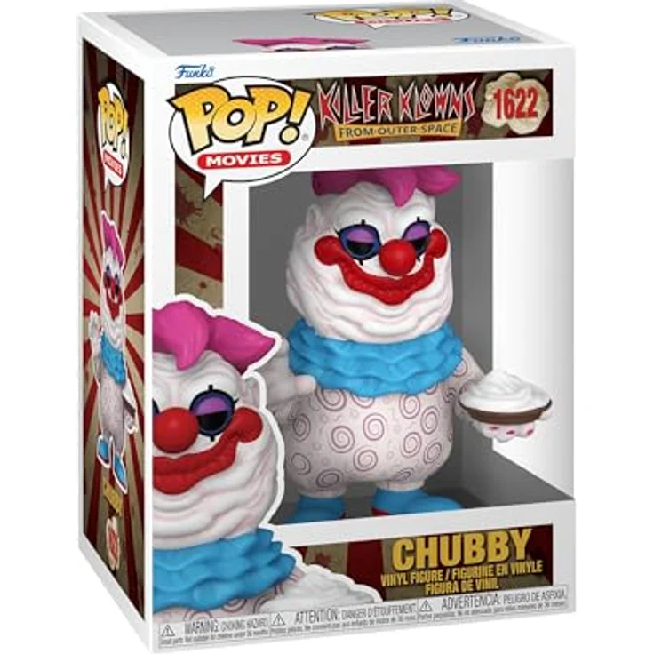 Funko Pop! Movies: KKOS - Chubby - Killer Klowns from Outer Space - Vinyl-Sammelfigur - Geschenkidee - Offizielle Handelswaren - Spielzeug Für Kinder und Erwachsene - Movies Fans - ca. 9,5 cm - Hochwertiges Vinyl - Ideal für Sammler - Funko – Bild 1