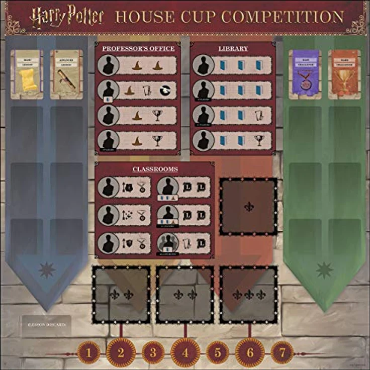 USAopoly Harry Potter: House Cup Competition, Brettspiel für 2 bis 4 Spieler, ab 11 Jahren, 75 Minuten Spielzeit, 1.751 kg – Bild 3