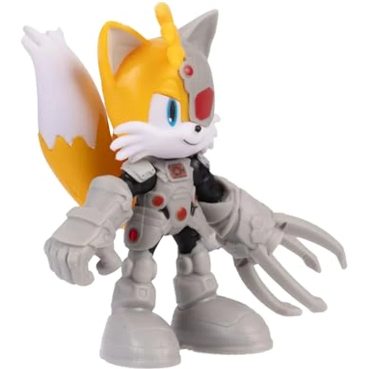 Sonic The Hedgehog DC x Sonic Tails als Cyborg, 6 cm hochbewegliche Actionfigur mit detailreichem Design, offiziell lizenziert von Jakks Pacific, in Sammlerverpackung – Bild 5