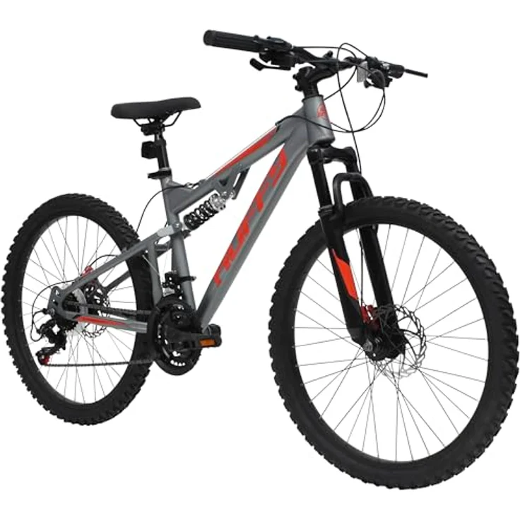 Huffy Marker Mountain Bike 24", grau, 21-Gang Shimano, vollgefederter Rahmen – Bild 4