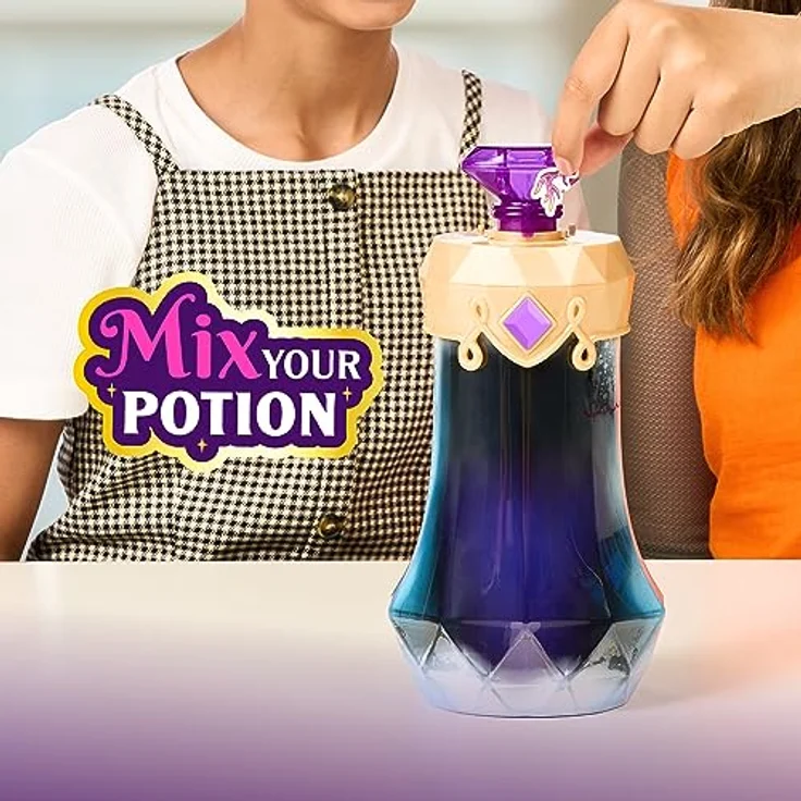 Magic Mixies Pixlings Puppe Unia im Einhorn-Look: Magische Enthüllung der wunderschönen, detailreichen 16,5 cm großen Pixlings-Puppe in einer Zaubertrank-Flasche – Bild 3