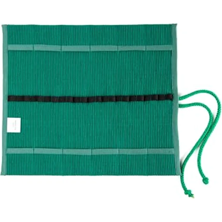 Morgenspruch Eurythmieversand Stiftemappe Rollmäppchen, robustes Baumwollmaterial für 12 Stifte, ungefüllt, grün