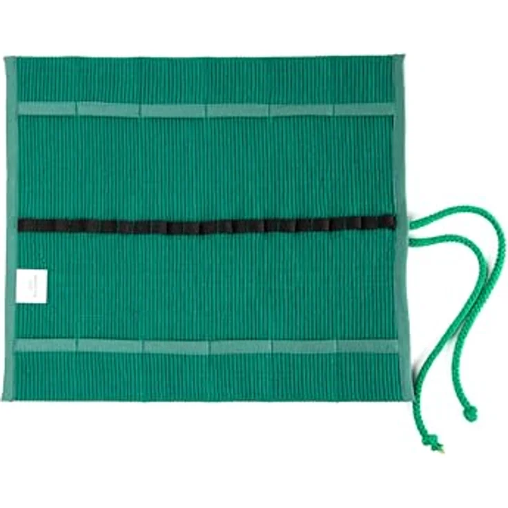 Morgenspruch Eurythmieversand Stiftemappe Rollmäppchen, robustes Baumwollmaterial für 12 Stifte, ungefüllt, grün – Bild 1