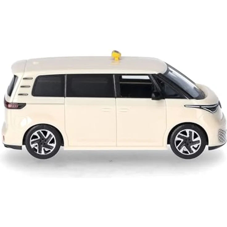Herpa VW ID. Buzz Taxi, Miniatur im Maßstab 1:87, Sammlerstück aus Kunststoff, Weiß, Made in Germany – Bild 3