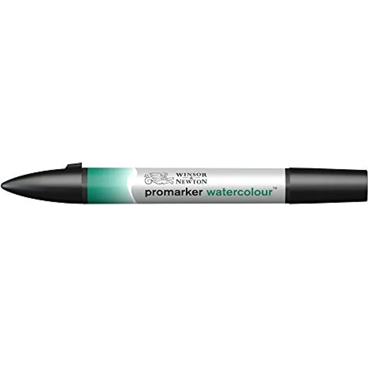 Winsor & Newton 0201522 Aquarellmarker - 2 Spitzen, Pinsel- und feiner Spitze, lichtecht, hochpigmentierte Aquarellfarben für Kalligrafie, Zeichnungen - Phthalogrün