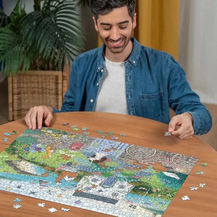 Ravensburger Puzzle 12001104 - Küstendorf - 1000 Teile Puzzle für Erwachsene und Kinder ab 14 Jahren, England-Puzzle – Bild 4