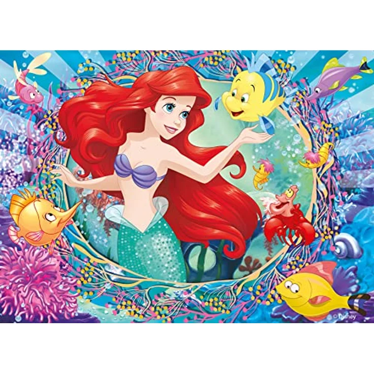Lisciani Disney Prinzessinnen Puzzle, 4 x 48 Teile, 2 in 1 doppelseitig mit Ausmal-Rückseite, Qualitätsmanufaktur aus Italien, 192 dicke Teile für Kinder ab 3 Jahren – Bild 4