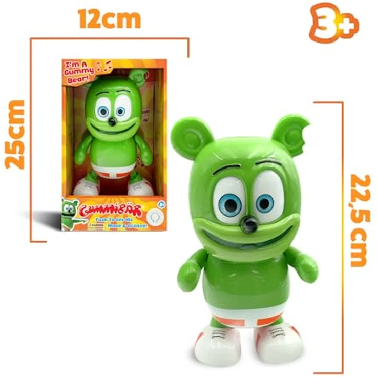 Famosa Gummy Bear - Dancing Robo Gummy Bear, Spielzeugfigur 22,5 cm, singt und tanzt zum klassischen Lied, ideal für Kinder ab 5 Jahren (GUY01000) – Bild 2