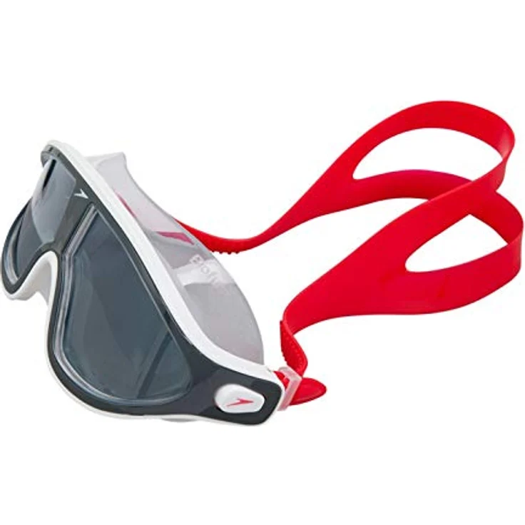Speedo Unisex Erwachsene Biofuse Rift Mask Schwimmbrille, Lavarot/Rostgrau/Rauchfarben, Einheitsgröße – Bild 3