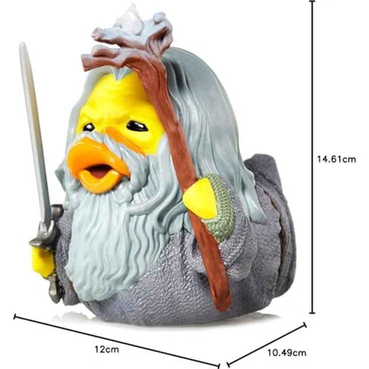 TUBBZ Tubbz-Ente Herr des Rings Gandalf (Du sollst nicht gehen) - Offiziell lizenzierte Sammelfigur, 9 cm hoch, mit magischem Stab und Schwert – Bild 7