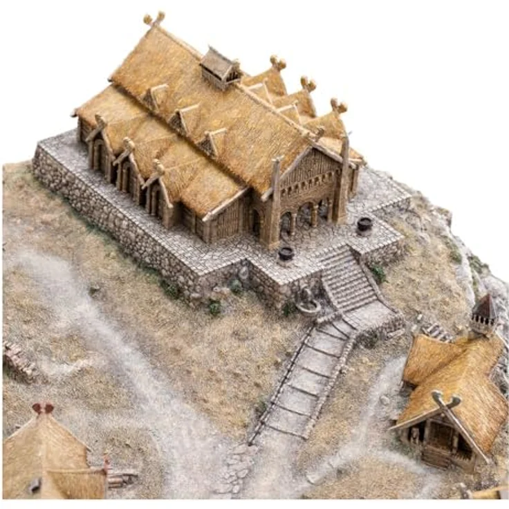 Weta Workshop Herr der Ringe Statue Edoras, Limited Edition 15 cm, detailreich mit Goldenen Saal und historischen Referenzen – Bild 2