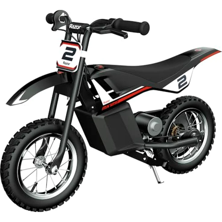 Razor Dirt Rocket MX125 Black+, Elektrisches Dirtbike für Kinder ab 7 Jahren, 10,8-V-Lithium-Akku, 8 mph maximale Geschwindigkeit – Bild 1