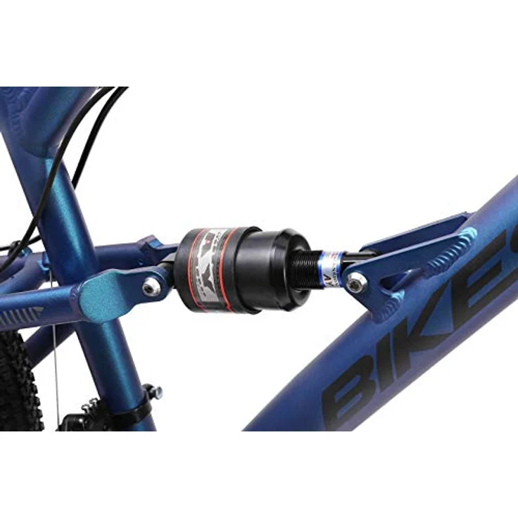 BIKESTAR Fully Aluminium Mountainbike Shimano 21 Gang Schaltung, Scheibenbremse 29 Zoll Reifen | 17.5 Zoll Rahmen Alu MTB Vollgefedert | Blau – Bild 4
