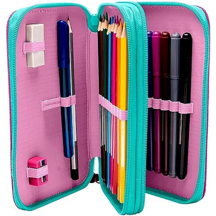 Kids Licensing Gabbys Dollhouse KL87697 Federmappe, Mehrfarbig mit süßen Ohren und Reißverschluss – Bild 3