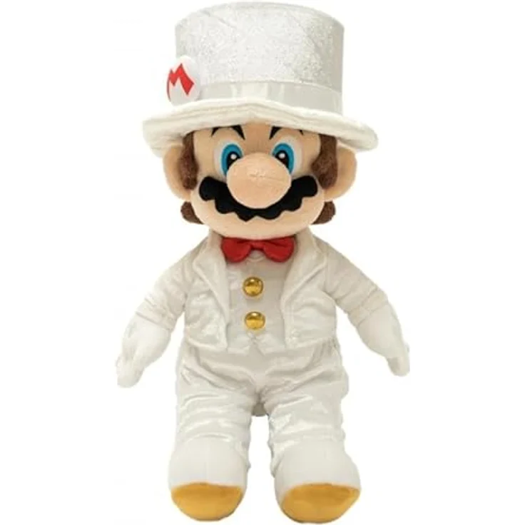 Sanei 75SM0072 Super Mario Brothers Bräutigam, Weiß, Plüschtier ca. 40 cm, offiziell lizenziertes Nintendo Produkt – Bild 2